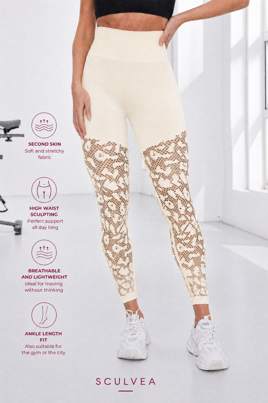 Women's Seamless Breathable Mesh Fitness & Running Sports Leggings