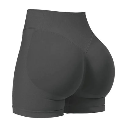 Sculvea high-waisted sculpting shorts - grey - 3D back view