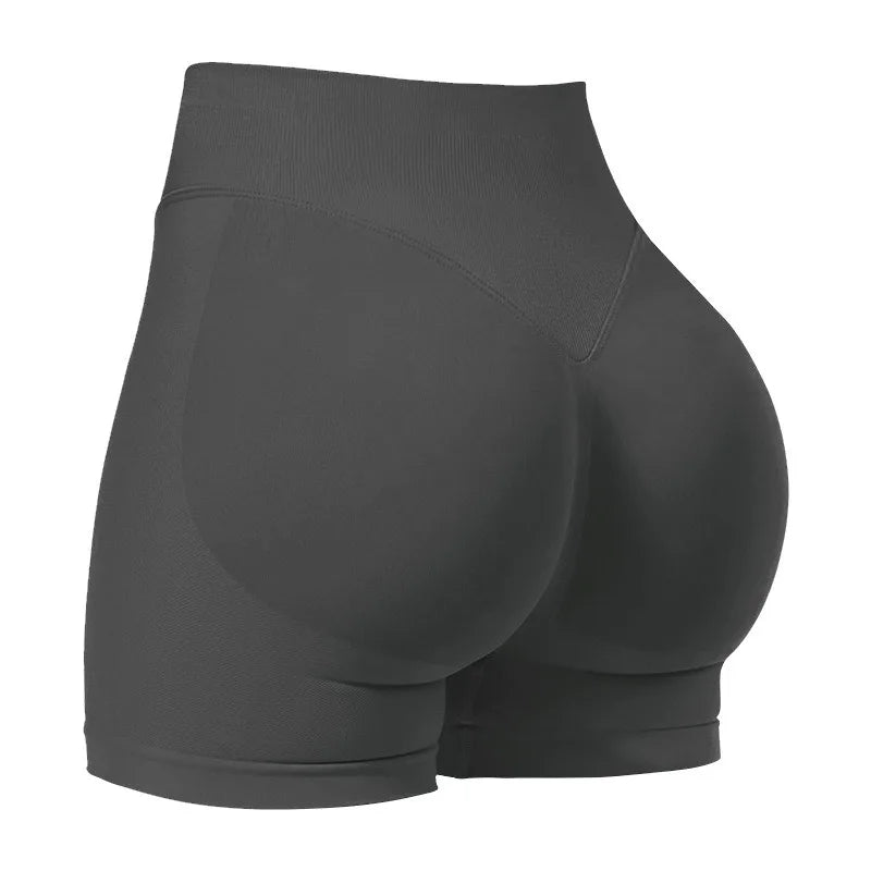 Sculvea high-waisted sculpting shorts - grey - 3D back view