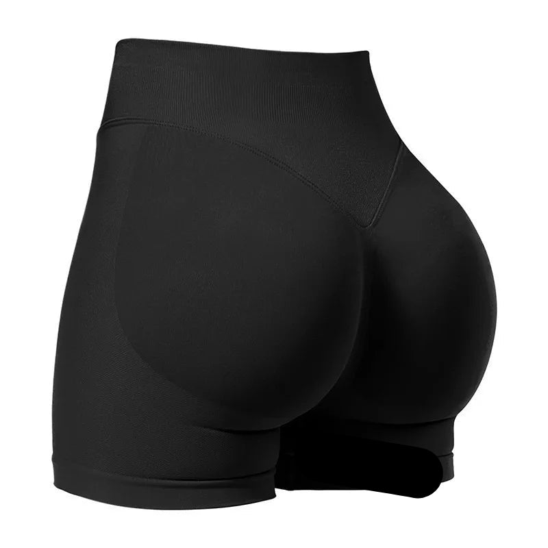 Sculvea high-waisted sculpting shorts - black - 3D back view