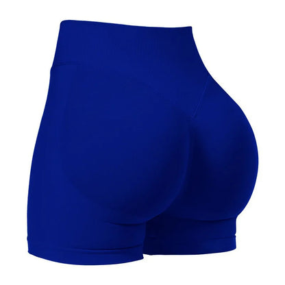 Sculvea high-waisted sculpting shorts - navy blue - 3D back view