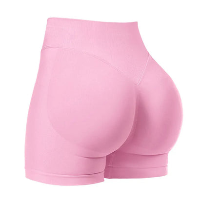 Sculvea high-waisted sculpting shorts - pink - 3D back view