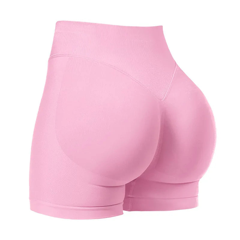 Sculvea high-waisted sculpting shorts - pink - 3D back view